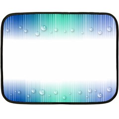 Blue Stripe With Water Droplets Double Sided Fleece Blanket (mini)  by Nexatart