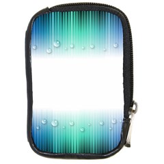 Blue Stripe With Water Droplets Compact Camera Cases by Nexatart