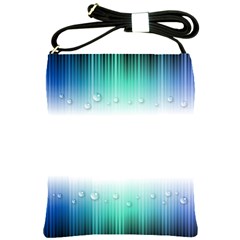 Blue Stripe With Water Droplets Shoulder Sling Bags by Nexatart