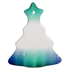 Blue Stripe With Water Droplets Ornament (christmas Tree)  by Nexatart