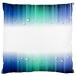 Blue Stripe With Water Droplets Standard Flano Cushion Case (Two Sides) Front