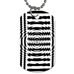 Black And White Abstract Stripped Geometric Background Dog Tag (one Side) by Nexatart