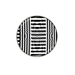 Black And White Abstract Stripped Geometric Background Hat Clip Ball Marker (10 Pack) by Nexatart