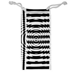 Black And White Abstract Stripped Geometric Background Jewelry Bag by Nexatart