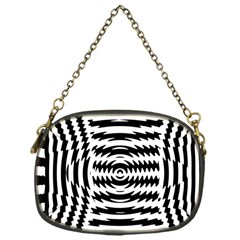 Black And White Abstract Stripped Geometric Background Chain Purses (one Side)  by Nexatart