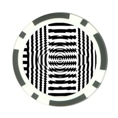 Black And White Abstract Stripped Geometric Background Poker Chip Card Guard (10 Pack) by Nexatart