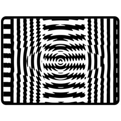 Black And White Abstract Stripped Geometric Background Fleece Blanket (large)  by Nexatart