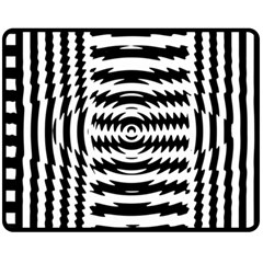 Black And White Abstract Stripped Geometric Background Fleece Blanket (medium)  by Nexatart