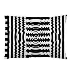 Black And White Abstract Stripped Geometric Background Pillow Case (two Sides) by Nexatart