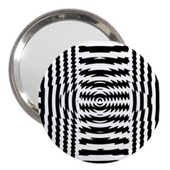 Black And White Abstract Stripped Geometric Background 3  Handbag Mirrors by Nexatart