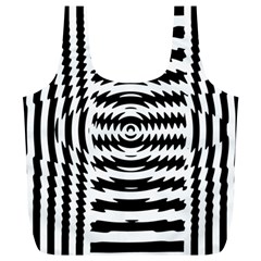 Black And White Abstract Stripped Geometric Background Full Print Recycle Bags (l)  by Nexatart