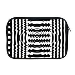 Black And White Abstract Stripped Geometric Background Apple Macbook Pro 17  Zipper Case by Nexatart