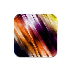 Colourful Grunge Stripe Background Rubber Square Coaster (4 Pack)  by Nexatart