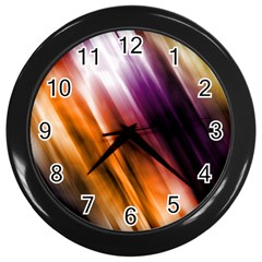 Colourful Grunge Stripe Background Wall Clocks (black) by Nexatart