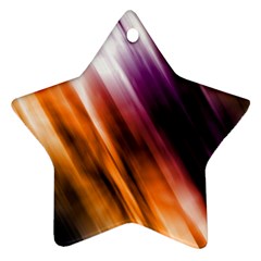 Colourful Grunge Stripe Background Star Ornament (two Sides) by Nexatart