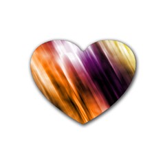 Colourful Grunge Stripe Background Heart Coaster (4 Pack)  by Nexatart