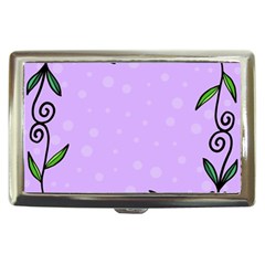 Hand Drawn Doodle Flower Border Cigarette Money Cases