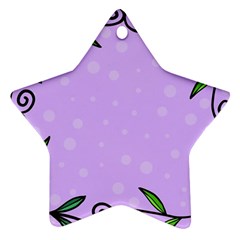 Hand Drawn Doodle Flower Border Star Ornament (two Sides) by Nexatart