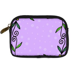 Hand Drawn Doodle Flower Border Digital Camera Cases by Nexatart