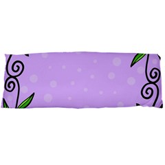 Hand Drawn Doodle Flower Border Body Pillow Case Dakimakura (two Sides)