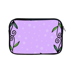 Hand Drawn Doodle Flower Border Apple Ipad Mini Zipper Cases by Nexatart