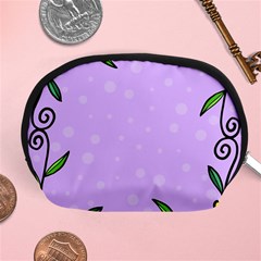 Hand Drawn Doodle Flower Border Accessory Pouches (medium)  by Nexatart