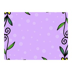 Hand Drawn Doodle Flower Border Double Sided Flano Blanket (mini)  by Nexatart