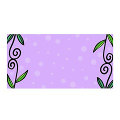 Hand Drawn Doodle Flower Border Satin Wrap by Nexatart