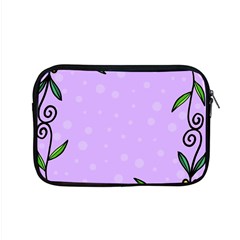 Hand Drawn Doodle Flower Border Apple Macbook Pro 15  Zipper Case by Nexatart