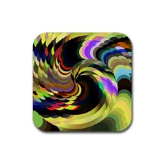 Spiral Of Tubes Rubber Coaster (square)  by Nexatart