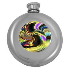 Spiral Of Tubes Round Hip Flask (5 Oz) by Nexatart