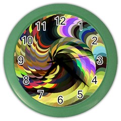 Spiral Of Tubes Color Wall Clocks by Nexatart