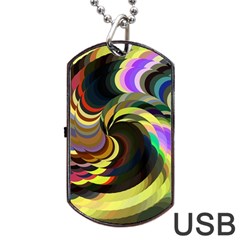 Spiral Of Tubes Dog Tag Usb Flash (one Side) by Nexatart