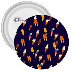 Seamless Cartoon Ice Cream And Lolly Pop Tilable Design 3  Buttons by Nexatart