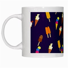 Seamless Cartoon Ice Cream And Lolly Pop Tilable Design White Mugs by Nexatart