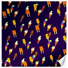 Seamless Cartoon Ice Cream And Lolly Pop Tilable Design Canvas 16  X 16   by Nexatart