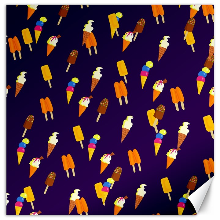 Seamless Cartoon Ice Cream And Lolly Pop Tilable Design Canvas 20  x 20  