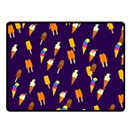 Seamless Cartoon Ice Cream And Lolly Pop Tilable Design Double Sided Fleece Blanket (Small)  45 x34  Blanket Front