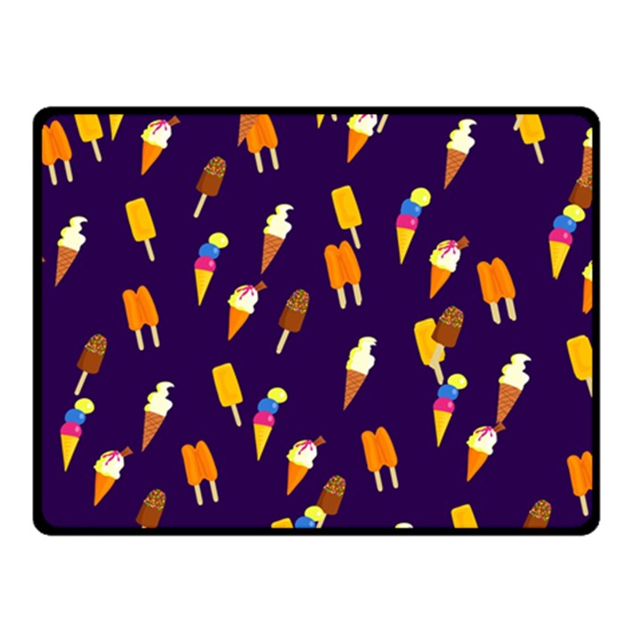 Seamless Cartoon Ice Cream And Lolly Pop Tilable Design Double Sided Fleece Blanket (Small) 