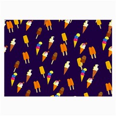 Seamless Cartoon Ice Cream And Lolly Pop Tilable Design Large Glasses Cloth by Nexatart