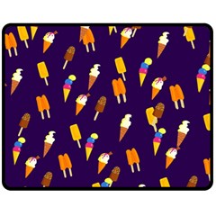 Seamless Cartoon Ice Cream And Lolly Pop Tilable Design Fleece Blanket (medium)  by Nexatart