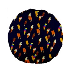 Seamless Cartoon Ice Cream And Lolly Pop Tilable Design Standard 15  Premium Flano Round Cushions by Nexatart