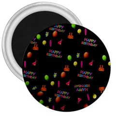 Cartoon Birthday Tilable Design 3  Magnets by Nexatart