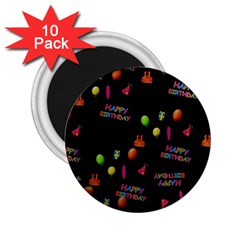 Cartoon Birthday Tilable Design 2 25  Magnets (10 Pack) 