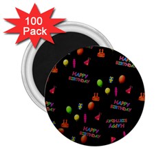 Cartoon Birthday Tilable Design 2 25  Magnets (100 Pack)  by Nexatart