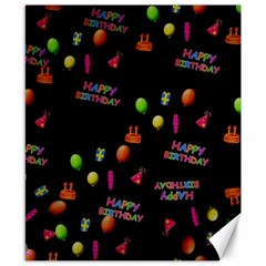 Cartoon Birthday Tilable Design Canvas 8  X 10  by Nexatart