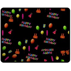 Cartoon Birthday Tilable Design Fleece Blanket (medium)  by Nexatart