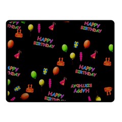 Cartoon Birthday Tilable Design Fleece Blanket (small) by Nexatart