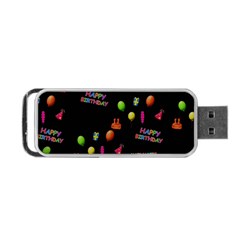 Cartoon Birthday Tilable Design Portable Usb Flash (one Side) by Nexatart