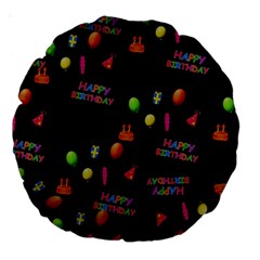 Cartoon Birthday Tilable Design Large 18  Premium Round Cushions by Nexatart